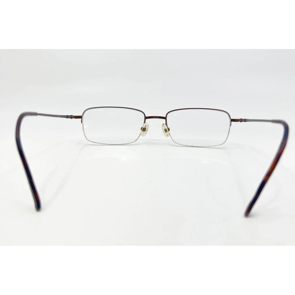 Ducks Unlimited Eyeglasses Mens Brown Semi Rimless Metal 57-19 39886